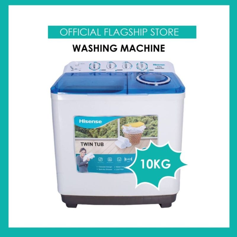 Hisense Twin Tub 10KGS XPB100-2009SK 10KG Washing Machine